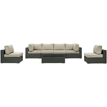 Load image into Gallery viewer, Sojourn 7 Piece Outdoor Patio Sunbrella¨ Sectional Set by Modway
