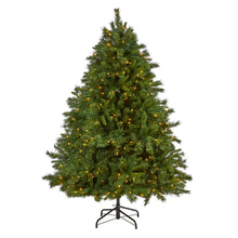 Load image into Gallery viewer, 7&#39; Wyoming Mixed Pine Artificial Christmas Tree with 550 Clear Lights
