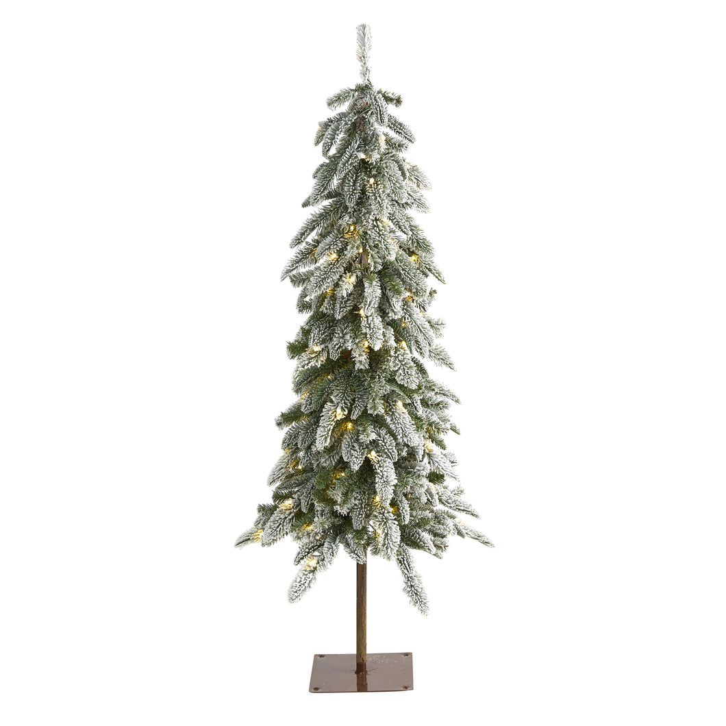 4.5' Flocked Washington Alpine Christmas Artificial Tree