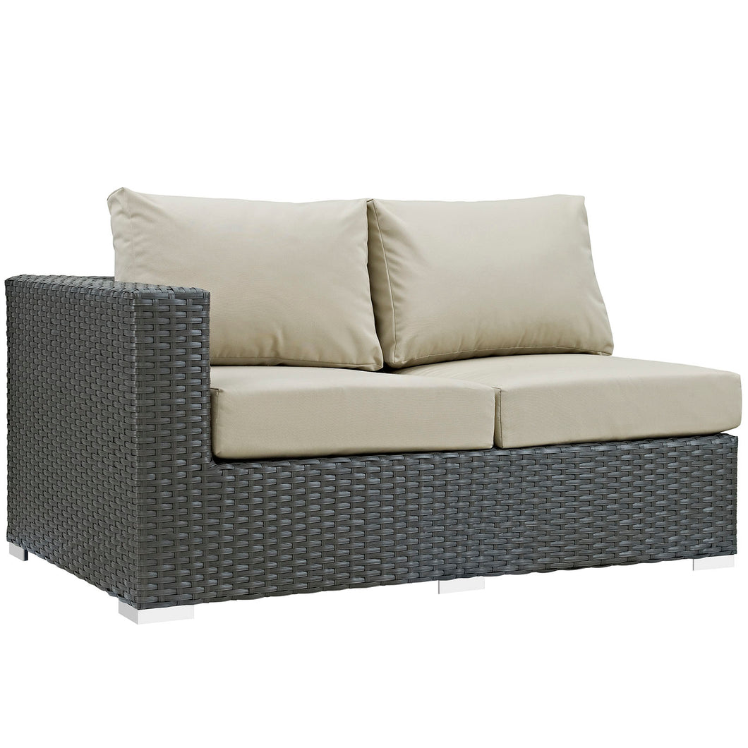 Sojourn Outdoor Patio Sunbrella¨ Left Arm Loveseat by Modway