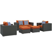 Load image into Gallery viewer, Sojourn 5 Piece Outdoor Patio Sunbrella¨ Sectional Set by Modway
