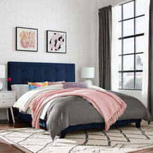 Load image into Gallery viewer, Melanie Tufted Button Upholstered Performance Velvet Queen Platform Bed by Modway
