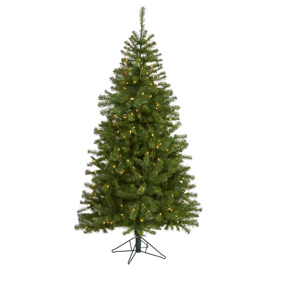 6' Springfield Artificial Christmas Tree with 300 Warm Clear Lights / 596 Tips