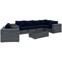 Load image into Gallery viewer, Summon 7 Piece Outdoor Patio Sunbrella¨ Sectional Set by Modway
