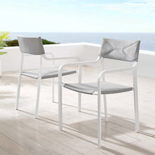 Load image into Gallery viewer, Raleigh Outdoor Patio Aluminum Armchair Set of 2 by Modway
