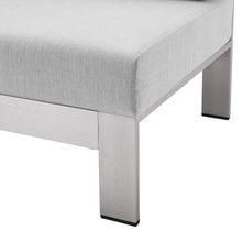 Load image into Gallery viewer, Shore Sunbrella¨ Fabric Aluminum Outdoor Patio Right-Arm Loveseat by Modway
