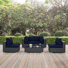 Load image into Gallery viewer, Sojourn 5 Piece Outdoor Patio Sunbrella¨ Sectional Set by Modway
