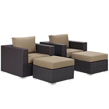 Load image into Gallery viewer, Convene 4 Piece Outdoor Patio Sectional Set by Modway
