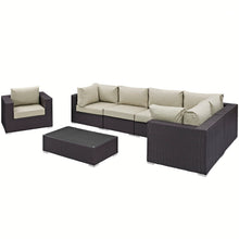 Load image into Gallery viewer, Convene 7 Piece Outdoor Patio Sectional Set by Modway

