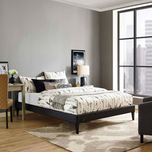 Load image into Gallery viewer, Tessie Vinyl Full Bed Frame with Squared Tapered Legs by Modway
