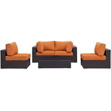 Load image into Gallery viewer, Convene 5 Piece Outdoor Patio Sectional Set by Modway

