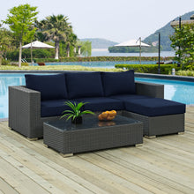Load image into Gallery viewer, Sojourn 3 Piece Outdoor Patio Sunbrella¨ Sectional Set by Modway
