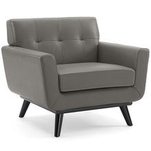 Load image into Gallery viewer, Engage Top-Grain Leather Living Room Lounge Accent Armchair by Modway
