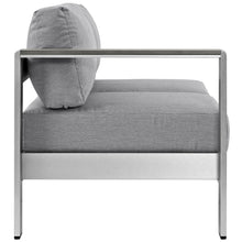 Load image into Gallery viewer, Shore Left-Arm Corner Sectional Outdoor Patio Aluminum Loveseat by Modway
