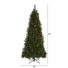 Load image into Gallery viewer, 7.5&#39; Norway Mixed Pine Artificial Christmas Tree w/ 450 Clear LED Lights
