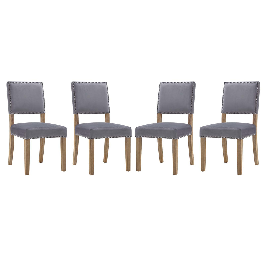 Oblige Wood Dining Chair Set of 4 by Modway