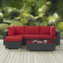Load image into Gallery viewer, Sojourn 5 Piece Outdoor Patio Sunbrella¨ Sectional Set by Modway
