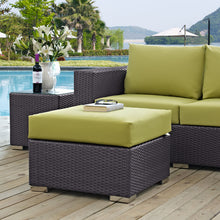 Load image into Gallery viewer, Convene Outdoor Patio Fabric Square Ottoman by Modway
