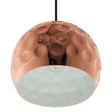 Load image into Gallery viewer, Dimple 10&quot; Half-Sphere Rose Gold Pendant Light by Modway
