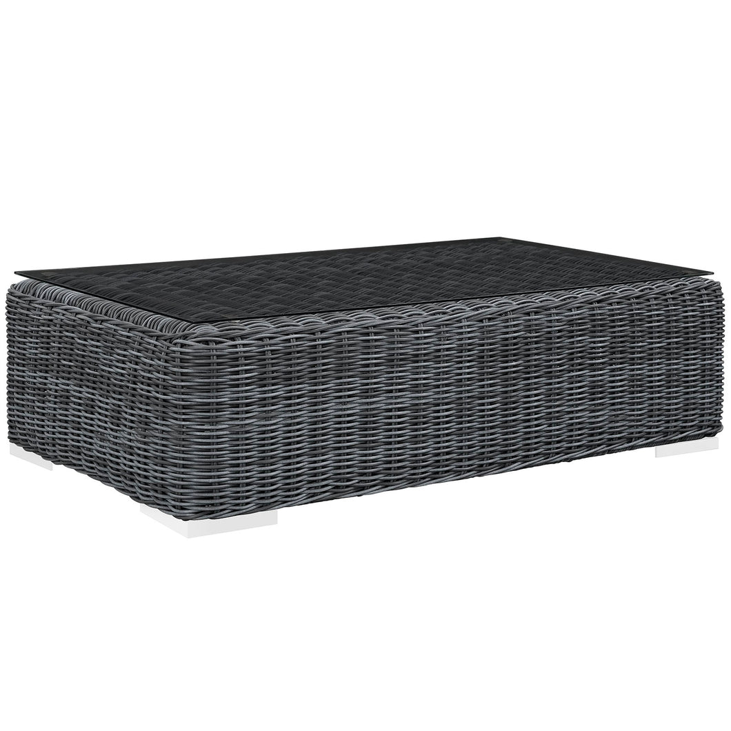 Summon Outdoor Patio Glass Top Coffee Table by Modway