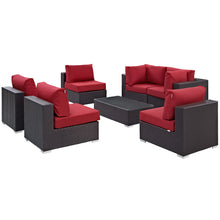 Load image into Gallery viewer, Convene 7 Piece Outdoor Patio Sectional Set by Modway
