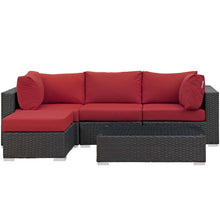 Load image into Gallery viewer, Sojourn 5 Piece Outdoor Patio Sunbrella¨ Sectional Set by Modway
