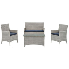 Load image into Gallery viewer, Bridge 4 Piece Outdoor Patio Patio Conversation Set by Modway
