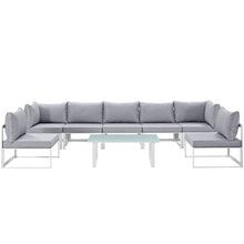 Load image into Gallery viewer, Fortuna 8 Piece Outdoor Patio Sectional Sofa Set by Modway
