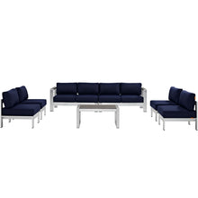 Load image into Gallery viewer, Shore 7 Piece Outdoor Patio Sectional Sofa Set by Modway
