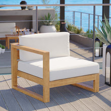 Load image into Gallery viewer, Upland Outdoor Patio Teak Wood Left-Arm Chair by Modway
