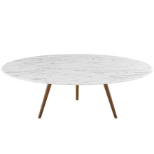 Load image into Gallery viewer, Lippa 48&quot; Round Faux Marble Coffee Table with Tripod Base by Modway
