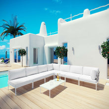 Load image into Gallery viewer, Harmony 8 Piece Outdoor Patio Aluminum Sectional Sofa Set by Modway
