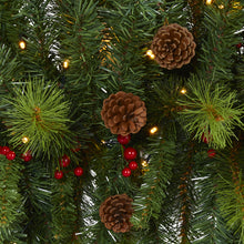 Load image into Gallery viewer, 6&#39; Artificial Christmas Swag with 50 LED Lights, Berries and Pine Cones
