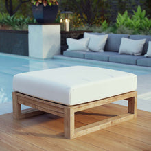 Load image into Gallery viewer, Upland Outdoor Patio Teak Ottoman by Modway
