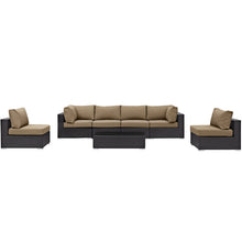 Load image into Gallery viewer, Convene 7 Piece Outdoor Patio Sectional Set by Modway
