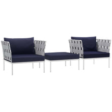 Load image into Gallery viewer, Harmony 3 Piece Outdoor Patio Aluminum Sectional Sofa Set by Modway
