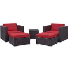 Load image into Gallery viewer, Convene 5 Piece Outdoor Patio Sectional Set by Modway
