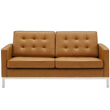 Load image into Gallery viewer, Loft Tufted Vegan Leather Loveseat by Modway
