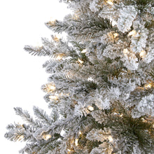 Load image into Gallery viewer, 7' Flocked West Virginia Spruce Artificial Christmas Tree with 400 Clear Lights
