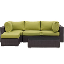 Load image into Gallery viewer, Convene 5 Piece Outdoor Patio Sectional Set by Modway
