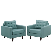 Load image into Gallery viewer, Empress Upholstered Fabric Armchair Set of 2 by Modway
