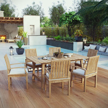 Load image into Gallery viewer, Marina 7 Piece Outdoor Patio Teak Dining Set by Modway
