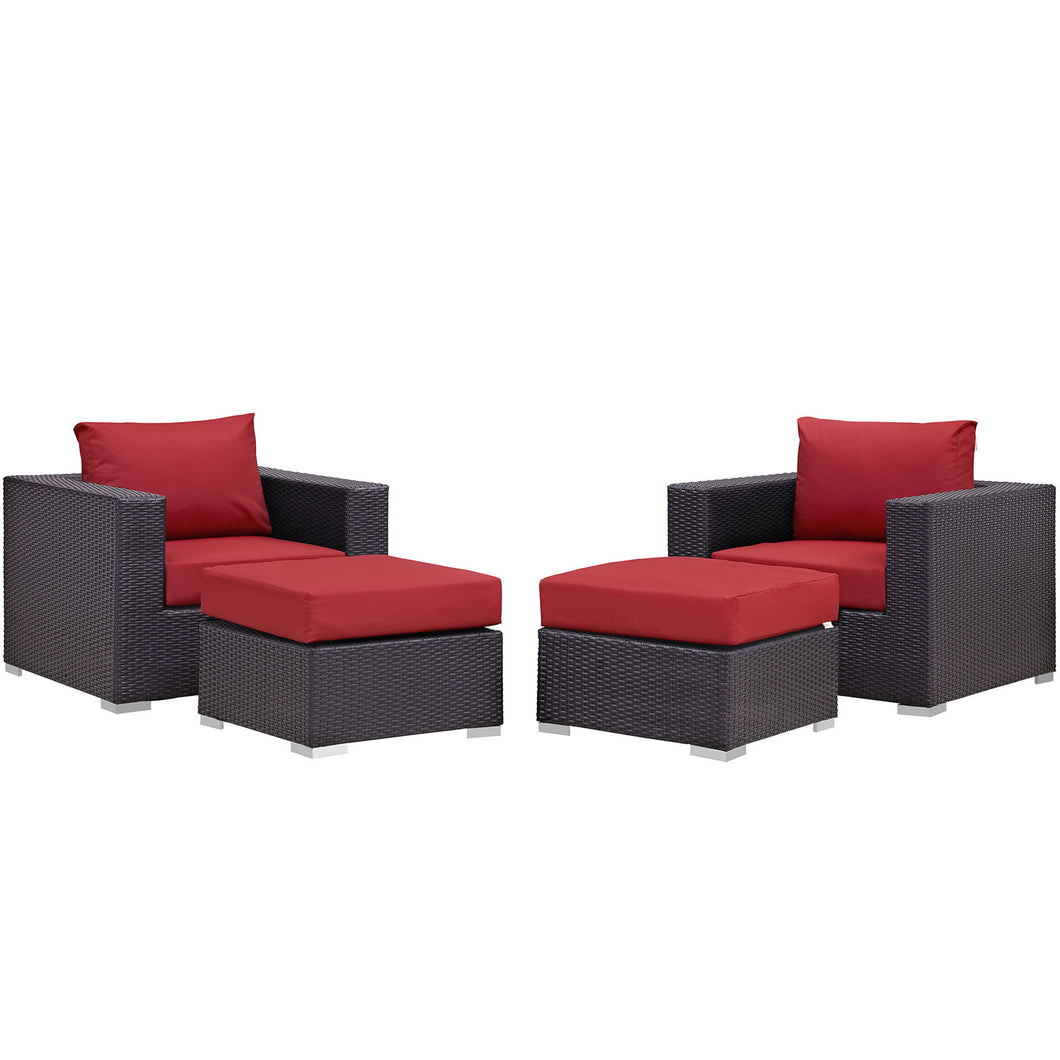 Convene 4 Piece Outdoor Patio Sectional Set by Modway