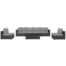 Load image into Gallery viewer, Sojourn 7 Piece Outdoor Patio Sunbrella¨ Sectional Set by Modway
