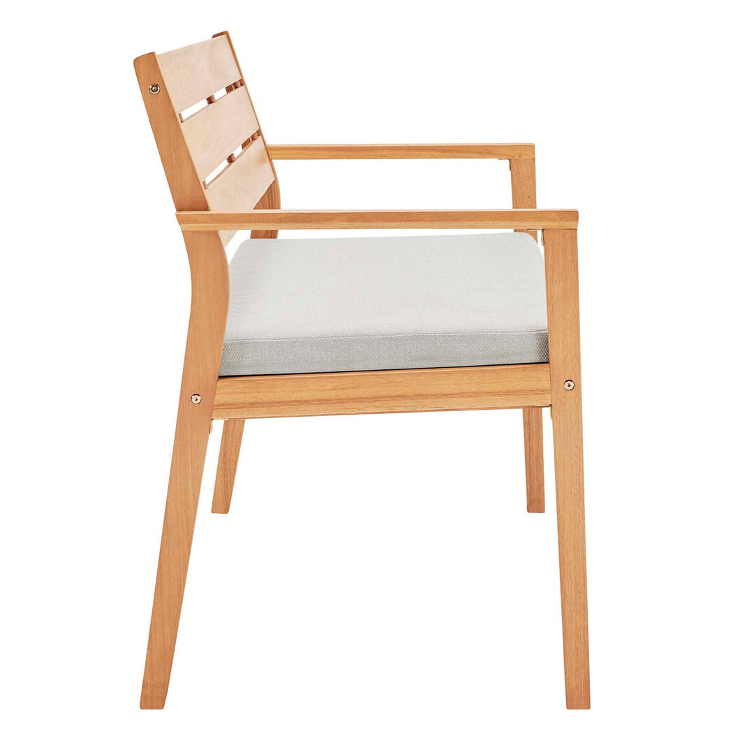 Viewscape Outdoor Patio Ash Wood Loveseat by Modway