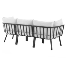 Load image into Gallery viewer, Riverside 3 Piece Outdoor Patio Aluminum Sectional Sofa Set by Modway
