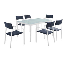 Load image into Gallery viewer, Raleigh 7 Piece Outdoor Patio Aluminum Dining Set by Modway
