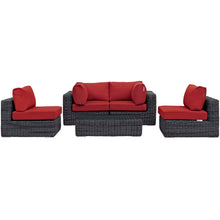 Load image into Gallery viewer, Summon 5 Piece Outdoor Patio Sunbrella¨ Sectional Set by Modway
