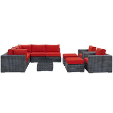 Load image into Gallery viewer, Summon 10 Piece Outdoor Patio Sunbrella¨ Sectional Set by Modway
