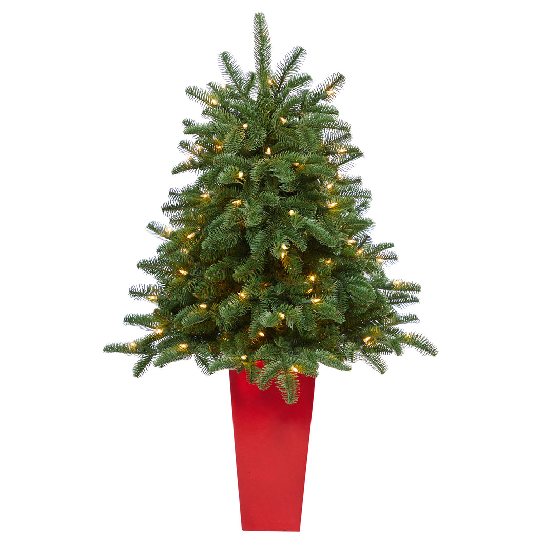 3.5' South Carolina Spruce Artificial Christmas Tree w/ 100 White Warm Light
